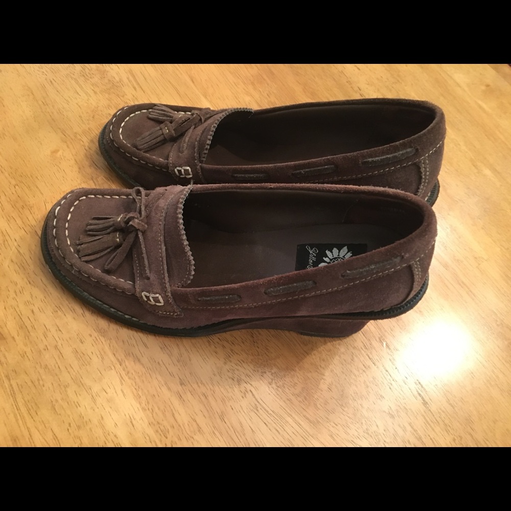 Yellow Box Brown Suede Wedge Shoe
